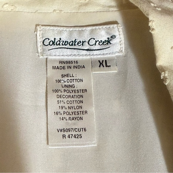 Vintage Coldwater Creek PXL Boho Floral Lace Embroidered Jacket Blazer Cowgirl - Picture 3 of 7